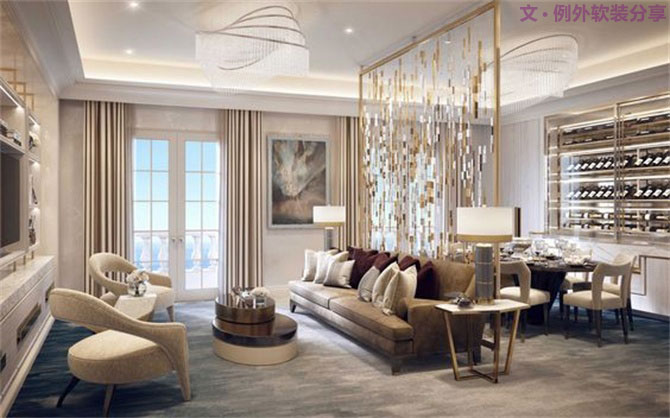 家居搭配中隔而不斷的朦朧美，你家hool得?。?別墅設(shè)計(jì),軟裝設(shè)計(jì),室內(nèi)設(shè)計(jì),豪宅設(shè)計(jì),深圳例外軟裝設(shè)計(jì)公司