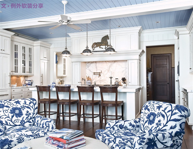 于無人處生出一朵藍蓮，兀自旖旎【室內軟裝設計】-別墅設計,軟裝設計,室內設計,豪宅設計,深圳例外軟裝設計公司