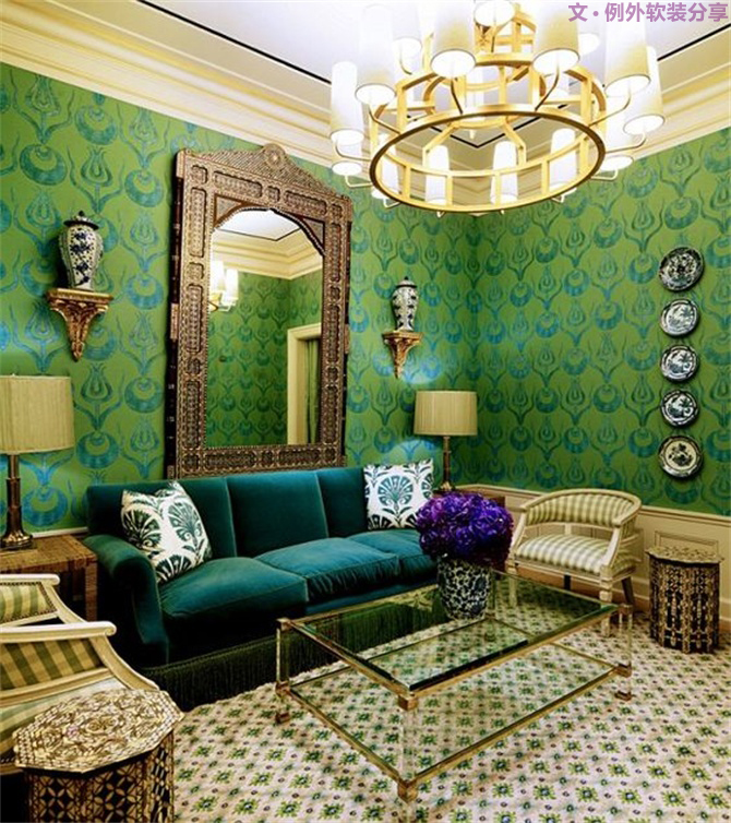 美輪美奐自然綠，綠色控如何奢華過一生？-別墅設(shè)計(jì),軟裝設(shè)計(jì),室內(nèi)設(shè)計(jì),豪宅設(shè)計(jì),深圳例外軟裝設(shè)計(jì)公司