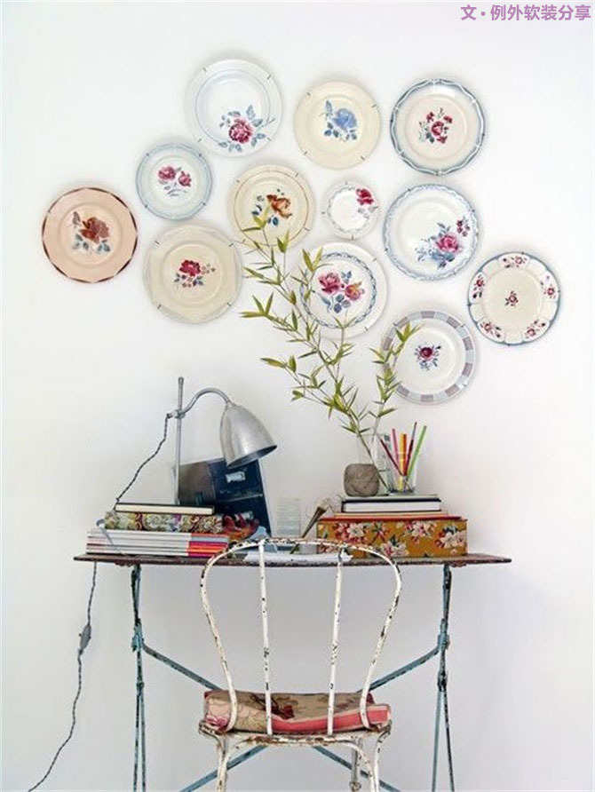 室內(nèi)軟裝設(shè)計瓷盤從飯桌跑到墻上啦！-別墅設(shè)計,軟裝設(shè)計,室內(nèi)設(shè)計,豪宅設(shè)計,深圳例外軟裝設(shè)計公司