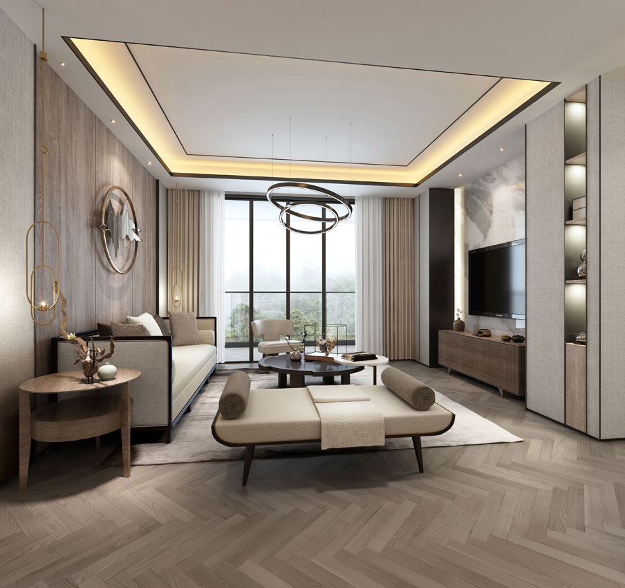 桂林香檳小鎮(zhèn)6B戶型效果圖設(shè)計